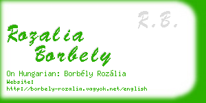 rozalia borbely business card